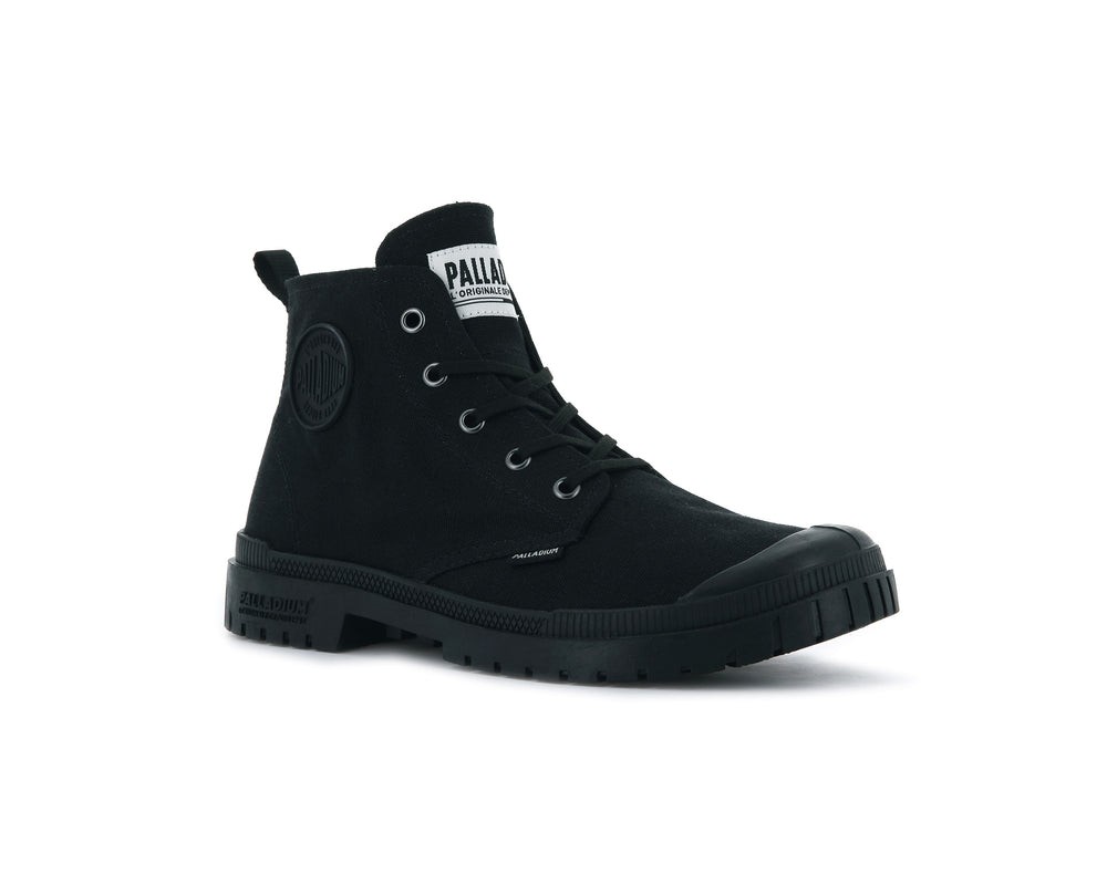 Botas Palladium PAMPA SP20 HI CANVAS Hombre Negras | Costa Rica-82605